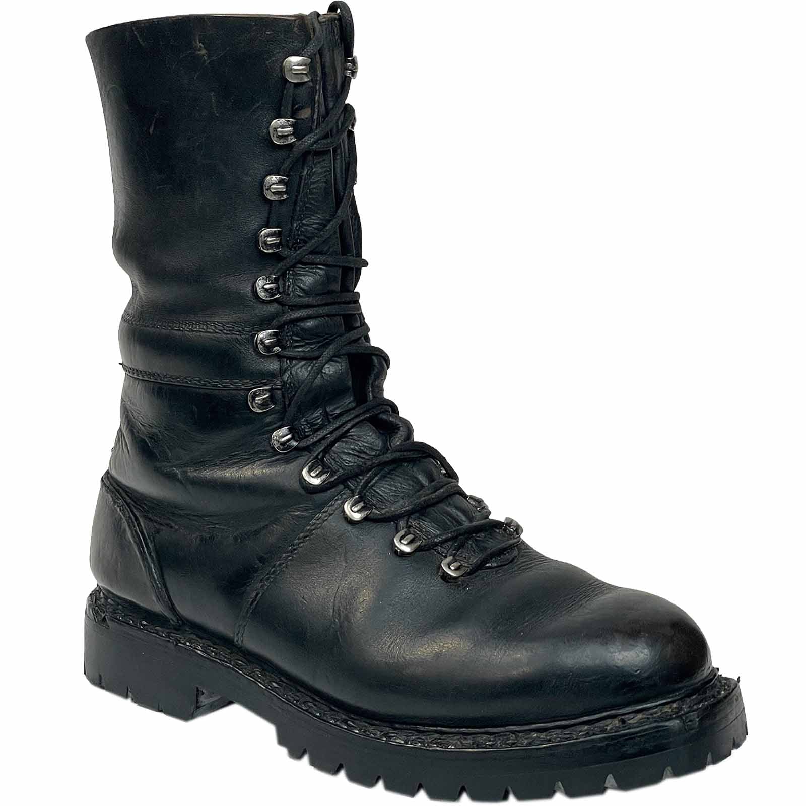 Austrian Army Leather Combat Boots - Half Lined - Image 2