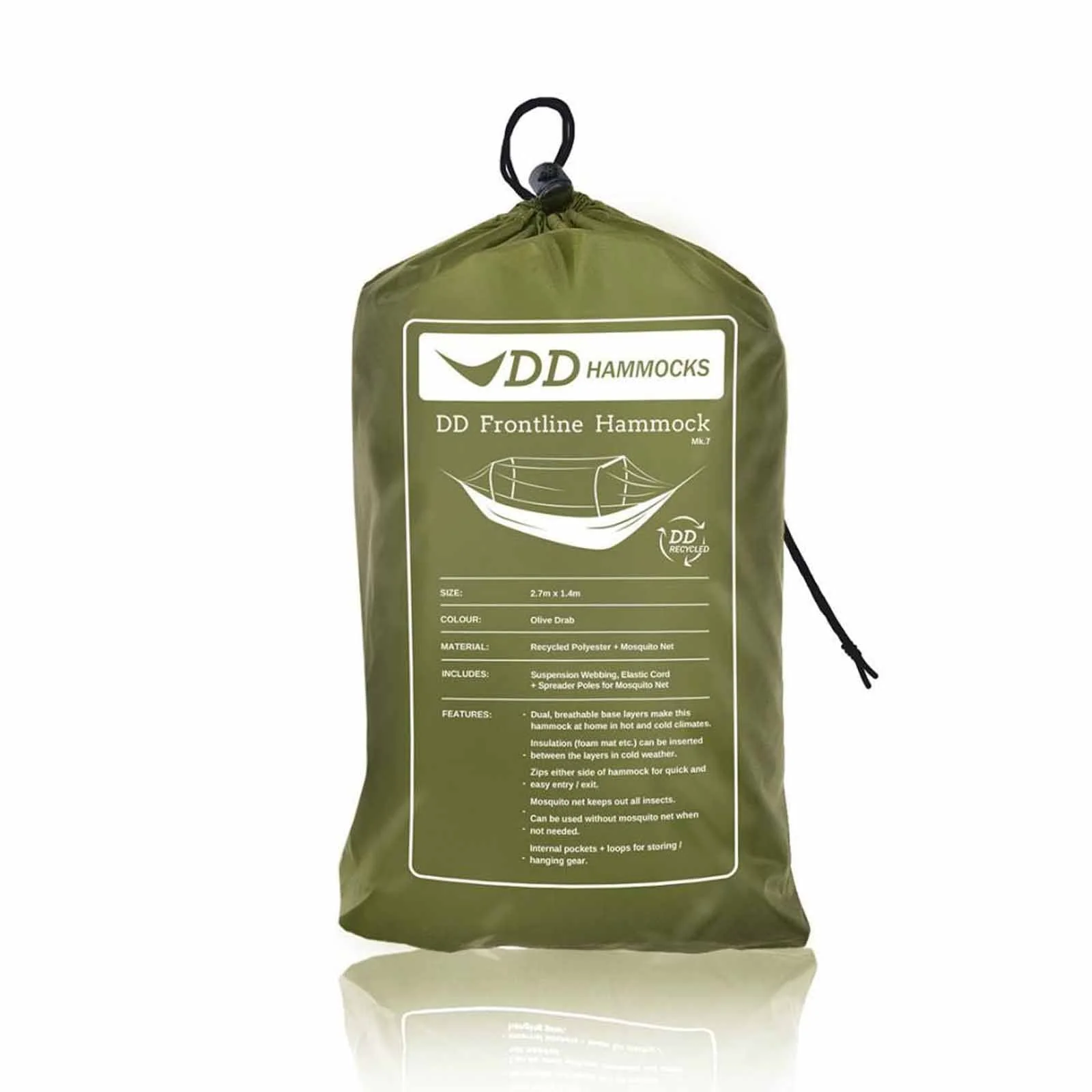 DD Frontline Recycled Hammock Olive Drab - Image 3