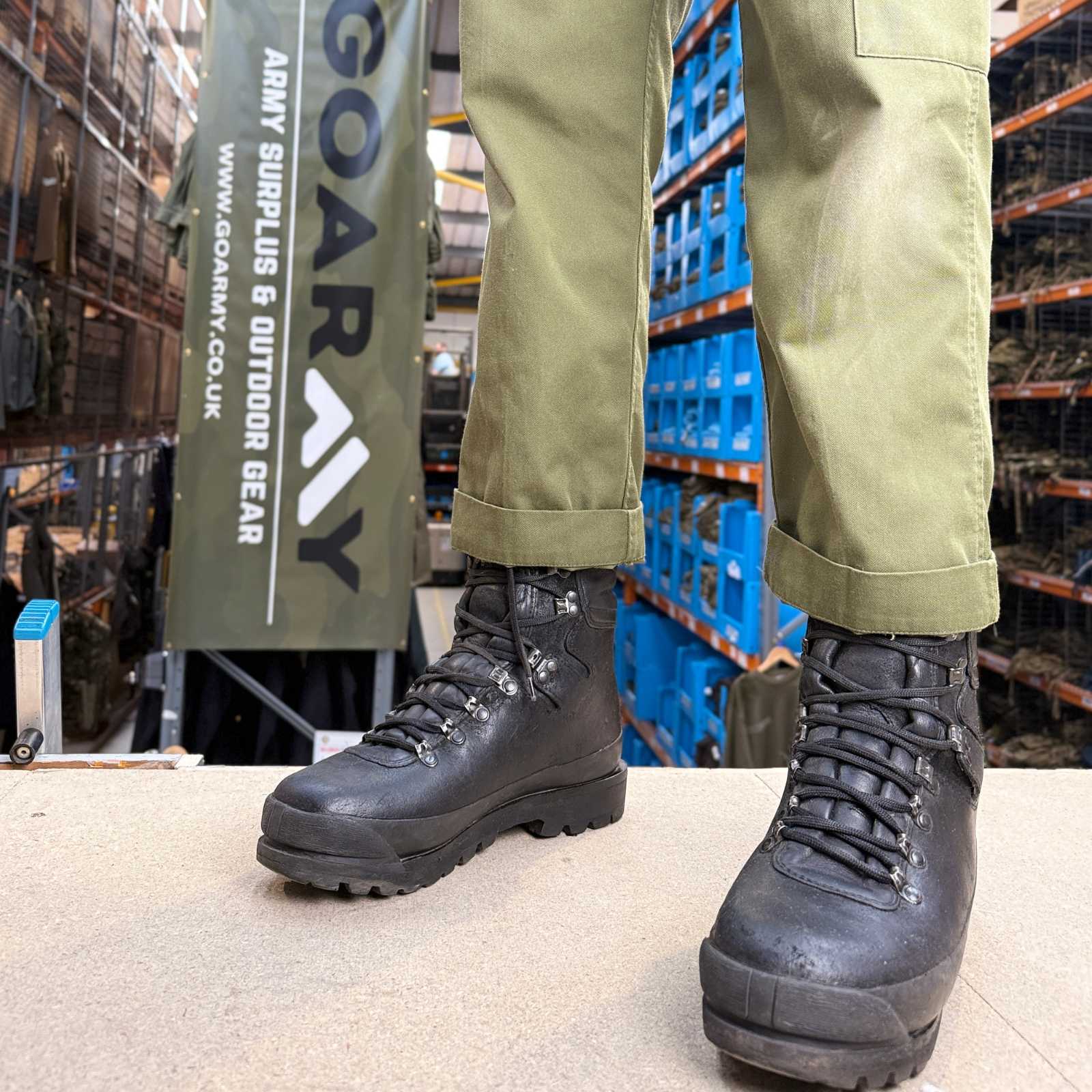 Meindl Black Mountain Leather Combat Boots - Image 5