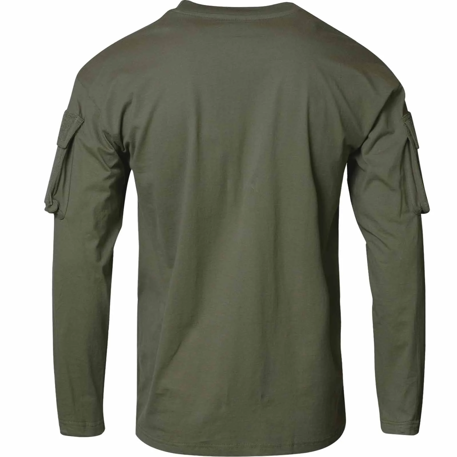 U.S Style Long Sleeve T-Shirt With Sleeve Pocket Olive - Image 3